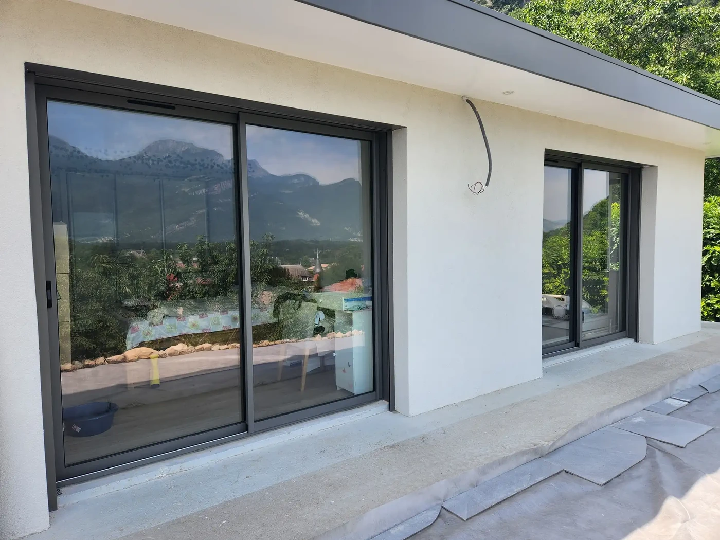 Coulissant 2 vtx aluminium gamme SCHÜCO